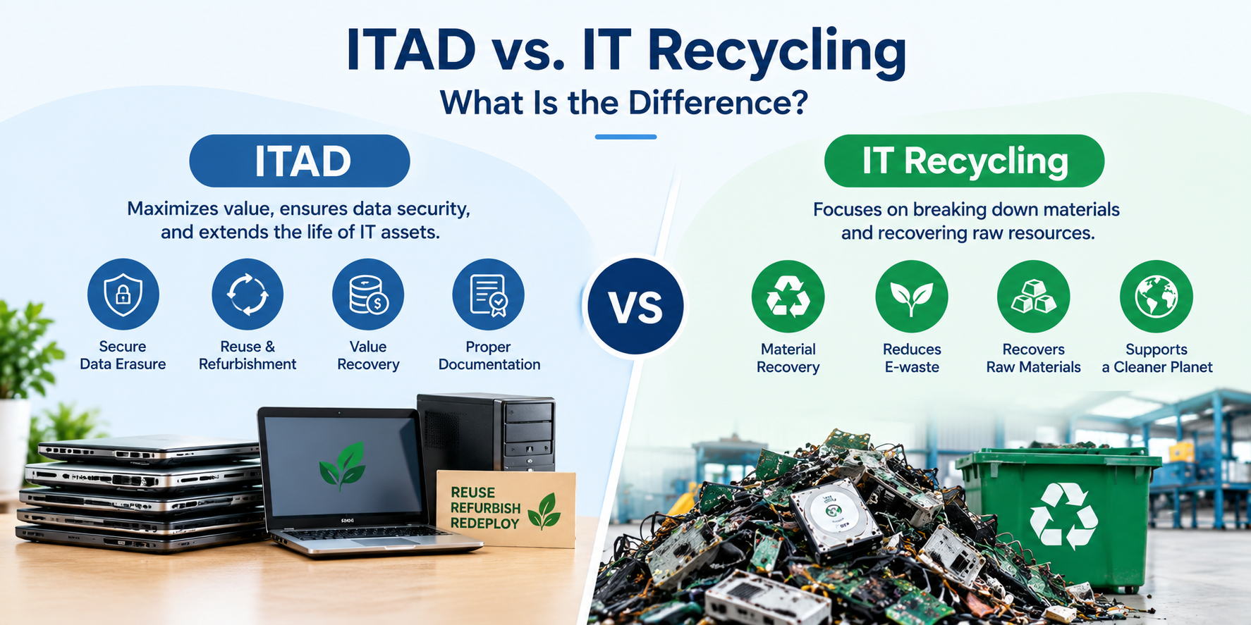 ITAD vs. IT Recycling